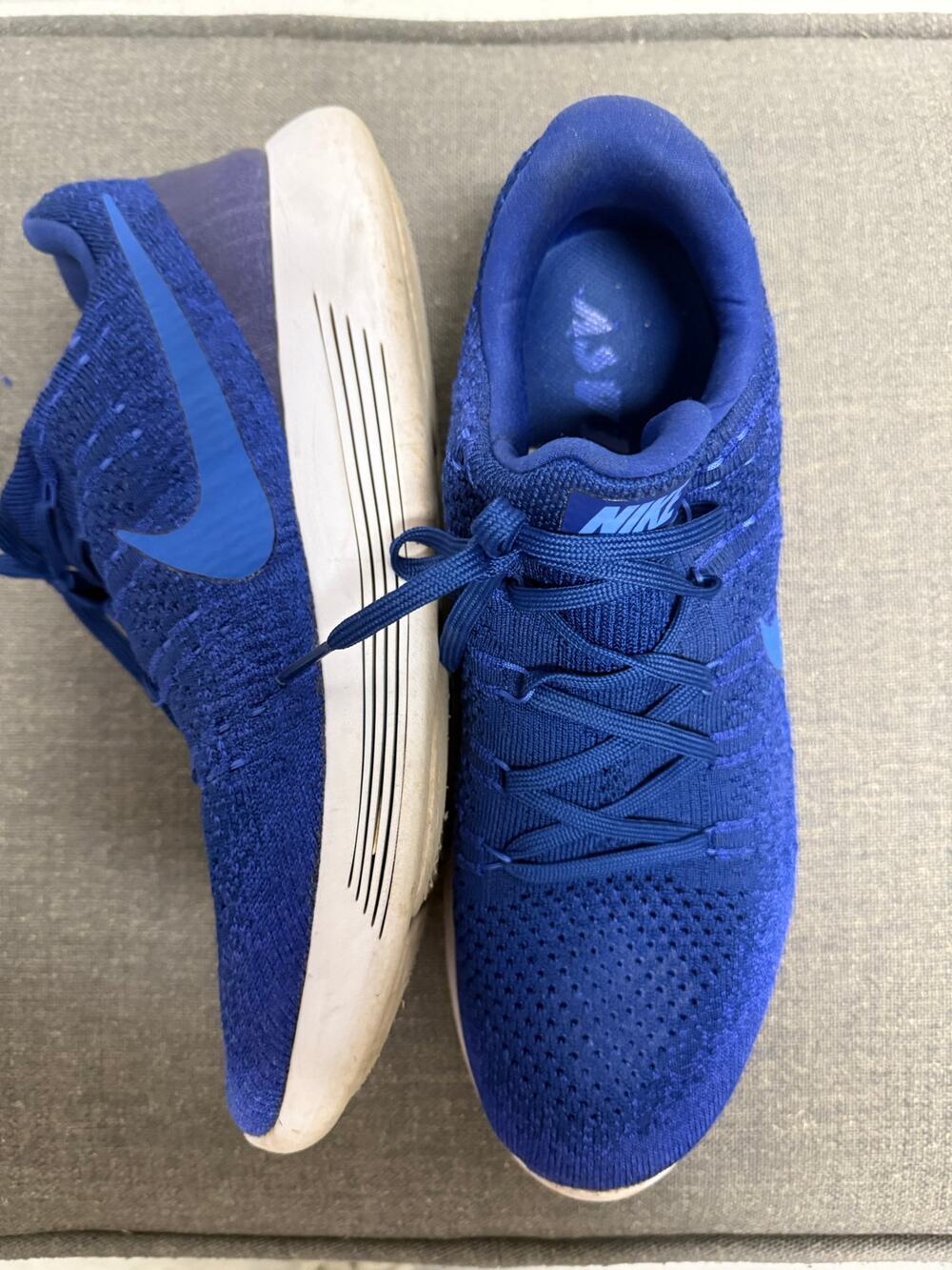 Nike Lunarlon Flynet Athletic Sneakers Shoes Royal Blue Men size 11